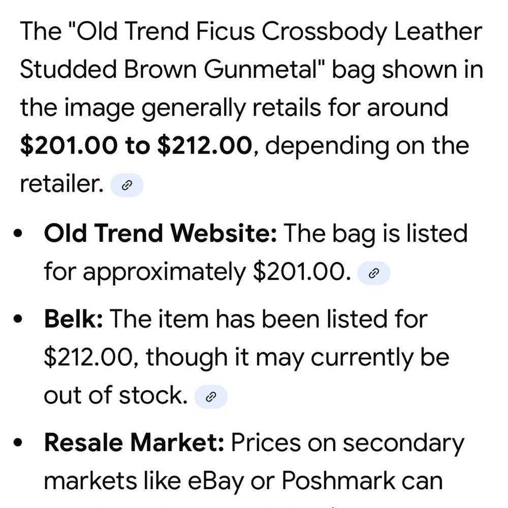 #1024+ “30X7”Brown Leather Crossbody Bag with Turquoise Accent - Picture 11 of 16